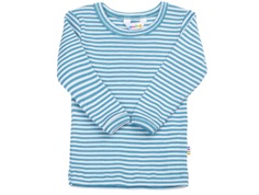 Joha blouse blue stripes merino wool/silk